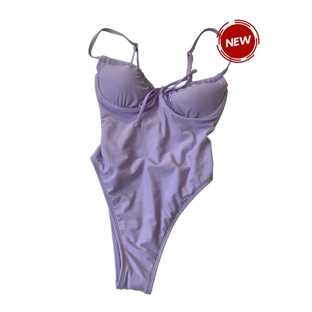 Wild Fable Purple Pull On Underwired One Piece Swimsuit Women Sz XXS NWT | 10-10